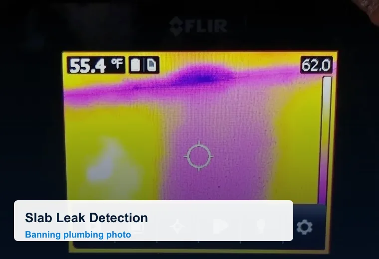 Thermal imaging slab leak detection equipment in Banning