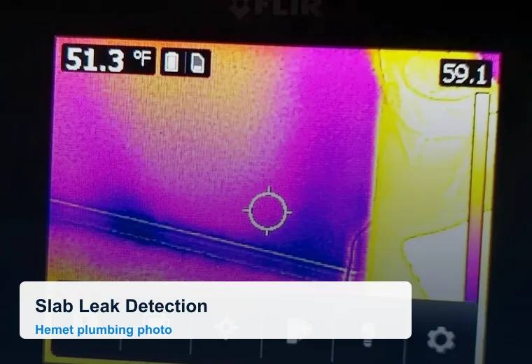 Thermal imaging slab leak detection equipment in Hemet
