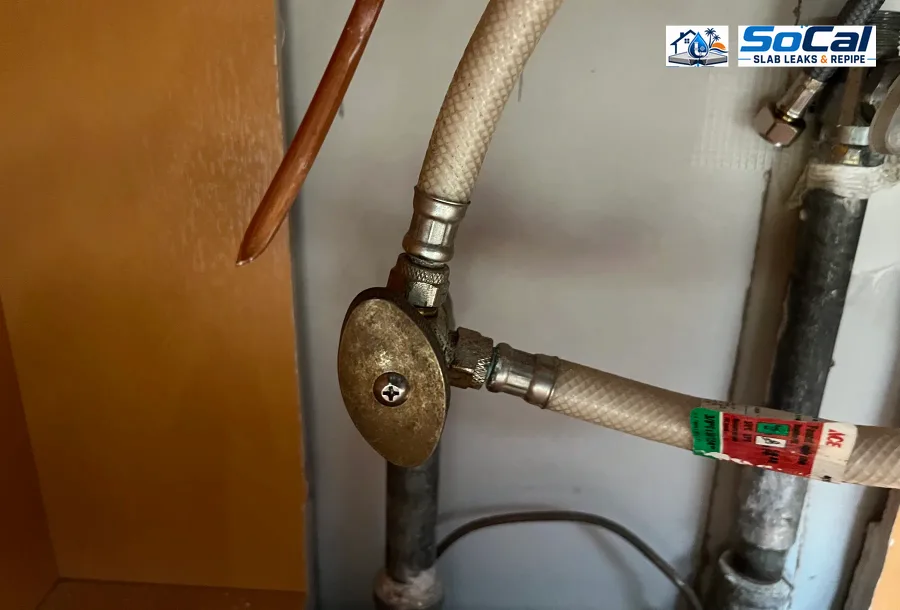 Angle Stop Replacement photo for San Jacinto homeowners showing small plumbing repair documentation