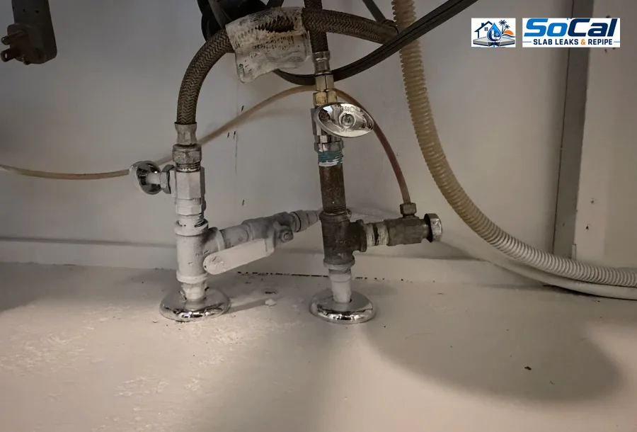 Appliance Supply Line Leak Repair photo for Hemet homeowners showing small plumbing repair documentation